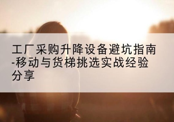 双城移动式升降机怎么选-工厂采购升降设备避坑指南-移动与货梯挑选实战经验分享